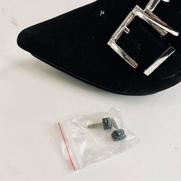 ALDO RISE x Preen Fanni Triple Buckle Front Zip Shootie Black Stiletto EU 38 - Picture 13 of 16